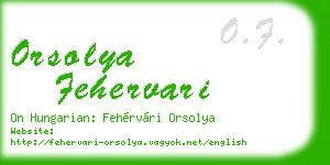 orsolya fehervari business card