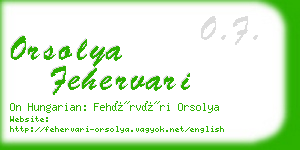 orsolya fehervari business card